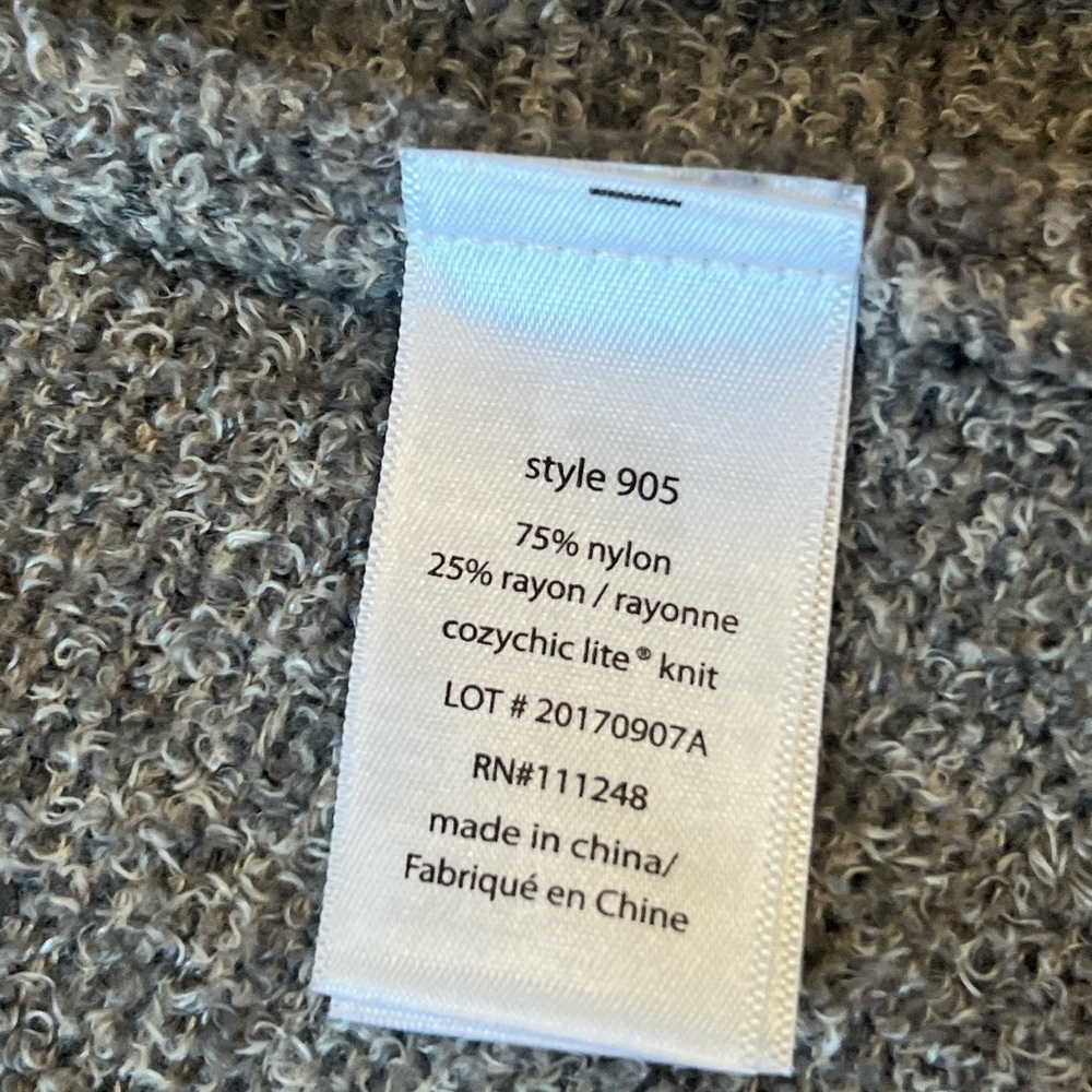 Barefoot Dreams Cozy Chic Lite gray hooded cardigan sweater size extra small - Picture 8 of 8